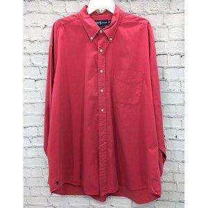 Ralph Lauren “THE BIG SHIRT” Red Casual Button Down Shirt - XL